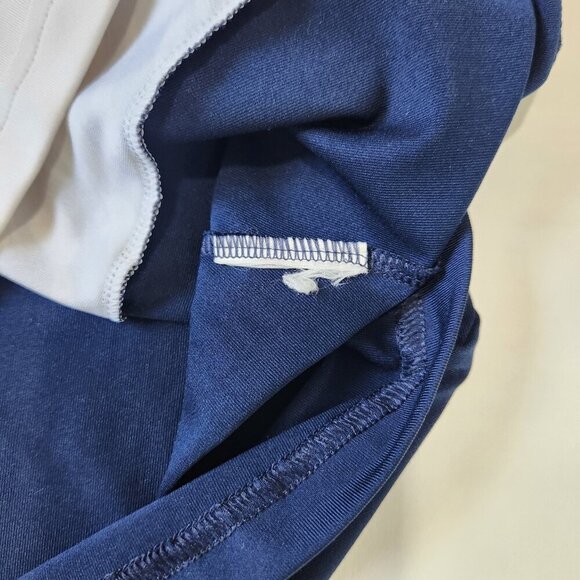 Adidas X Stella McCartney Barricade Tennis Tee Shirt M White Navy Colorblock - Picture 10 of 10